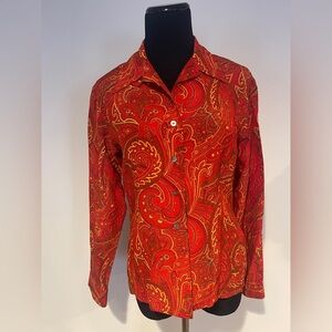 Vintage Silk Paisley Blouse